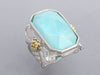 Tagliamonte Sterling Silver Amazonite Doublet Ring