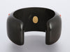 Trianon-Seaman Schepps 18K Yellow Gold, Coral, and Wood Cuff