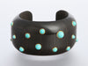Trianon-Seaman Schepps 18K Yellow Gold, Turquoise, and Wood Cuff