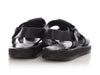 The Row Black Woven Calfskin Fisherman Sandals