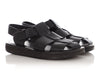The Row Black Woven Calfskin Fisherman Sandals