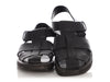 The Row Black Woven Calfskin Fisherman Sandals