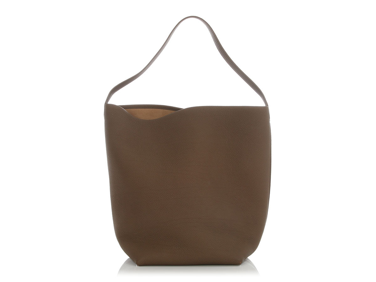 The Row Large Taupe Calfskin N/S Park Tote Bag