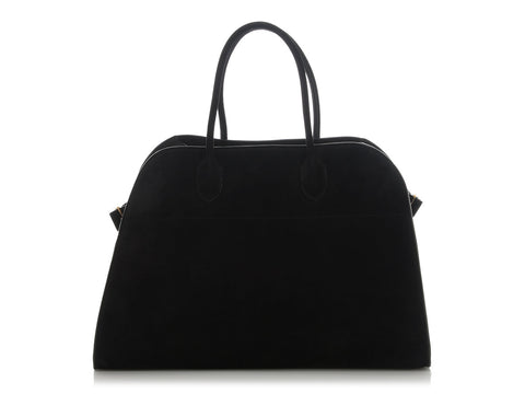 The Row Black Suede Soft Margaux 15