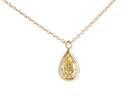 Tiffany & Co. 18K Yellow Gold 0.72-Carat Yellow Diamond Pendant Necklace