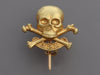 Tiffany & Co. Vintage 18K Yellow Gold Skull and Bones Yale Pin