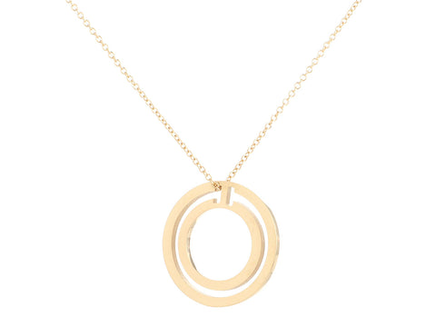 Tiffany 
Co. 18K Yellow Gold Tiffany T Circle Pendant Necklace