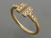 Tiffany & Co. 18K Yellow Gold Diamond Tiffany T Wire Ring