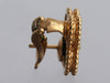 Van Cleef & Arpels 18K Yellow Gold Malachite Vintage Alhambra Pierced Earrings