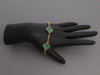 Van Cleef & Arpels 18K Yellow Gold 5-Motif Malachite Vintage Alhambra Bracelet