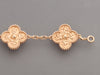 Van Cleef & Arpels 18K Rose Gold Hammered 5-Motif Vintage Alhambra Bracelet