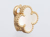 Van Cleef & Arpels 18K Yellow Gold MOP Vintage Alhambra Pierced Earrings