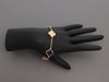VCA 18K Yellow Gold Diamond and Blue Sèvres Porcelain Vendôme Vintage Alhambra 50th Anniversary Bracelet