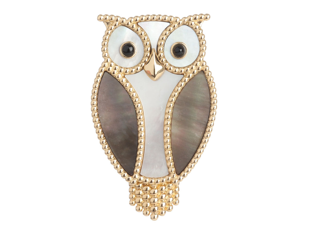 Van Cleef 
Arpels 18K Yellow Gold Lucky Owl Pendant/Clip