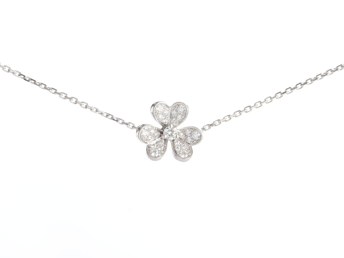 Van Cleef 
Arpels 18K White Gold Diamond Mini Frivole Bracelet