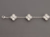Van Cleef & Arpels 18K White Gold 5-Motif Vintage Alhambra Guillloché Bracelet
