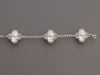 Van Cleef & Arpels 18K White Gold 5-Motif Vintage Alhambra Guillloché Bracelet