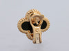 Van Cleef & Arpels 18K Yellow Gold Onyx Vintage Alhambra Pierced Earrings
