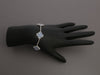 Van Cleef & Arpels 18K White Gold Chalcedony 5-Motif Vintage Alhambra Bracelet