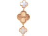 Van Cleef & Arpels 18K Rose Gold Mother of Pearl Sweet Alhambra Watch 23mm