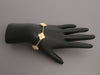 Van Cleef & Arpels 18K Yellow Gold Hammered 5-Motif Vintage Alhambra Bracelet