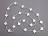 Van Cleef & Arpels 18K White Gold MOP 20-Motif Vintage Alhambra Necklace