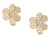 Van Cleef & Arpels Small 18K Yellow Gold Pavé Diamond Frivole Earrings