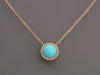 Van Cleef & Arpels’ 18K Yellow Gold Turquoise Perlée Couleurs Pendant Necklace