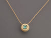 Van Cleef & Arpels’ 18K Yellow Gold Turquoise Perlée Couleurs Pendant Necklace