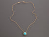 Van Cleef & Arpels’ 18K Yellow Gold Turquoise Perlée Couleurs Pendant Necklace