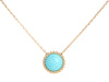 Van Cleef & Arpels’ 18K Yellow Gold Turquoise Perlée Couleurs Pendant Necklace