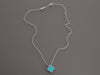 Van Cleef & Arpels 18K White Gold Turquoise Vintage Alhambra Pendant Necklace
