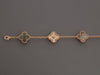 Van Cleef & Arpels 18K Rose Gold Diamond and Gray MOP Vintage Alhambra 50th Anniversary Bracelet