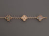 Van Cleef & Arpels 18K Rose Gold Diamond and Gray MOP Vintage Alhambra 50th Anniversary Bracelet