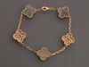 Van Cleef & Arpels 18K Rose Gold Diamond and Gray MOP Vintage Alhambra 50th Anniversary Bracelet
