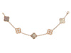 Van Cleef & Arpels 18K Rose Gold Diamond and Gray MOP Vintage Alhambra 50th Anniversary Bracelet