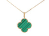 Van Cleef & Arpels 18K Yellow Gold Malachite Magic Alhambra Long Pendant Necklace