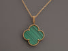 Van Cleef & Arpels 18K Yellow Gold Malachite Magic Alhambra Long Pendant Necklace
