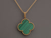 Van Cleef & Arpels 18K Yellow Gold Malachite Magic Alhambra Long Pendant Necklace
