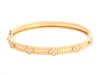 Van Cleef & Arpels 18K Yellow Gold Diamond Perlée Sweet Clovers Bracelet