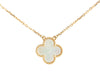 Van Cleef & Arpels 18K Yellow Gold MOP Vintage Alhambra Pendant Necklace