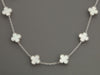 Van Cleef & Arpels 18K White Gold MOP 10-Motif Vintage Alhambra Necklace