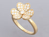 Van Cleef & Arpels Small 18K Yellow Gold Diamond Frivole Ring