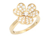 Van Cleef & Arpels Small 18K Yellow Gold Diamond Frivole Ring