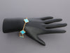 Van Cleef & Arpels 18K Yellow Gold Turquoise 5-Motif Vintage Alhambra Bracelet