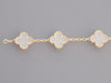 Van Cleef & Arpels 18K Yellow Gold Rock Crystal Vintage Alhambra Bracelet