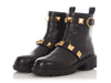 Valentino Black Roman Stud Leather Ankle Boots