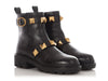 Valentino Black Roman Stud Leather Ankle Boots