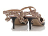 Valentino Black and Taupe Rockstud Strappy Sandals