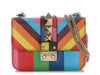 Valentino Mini Rainbow Glam Lock Rockstud Flap